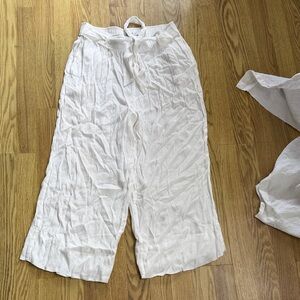 Manaola Women's White Wide-Leg Pants